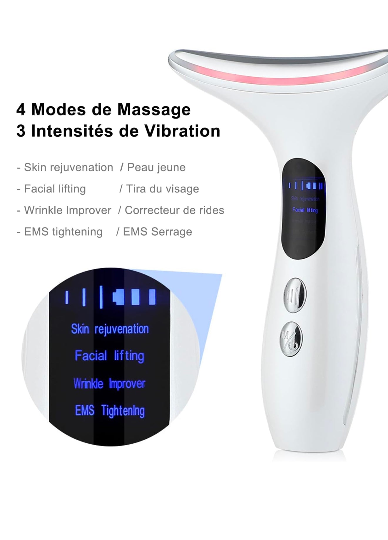 Appareil rajeunissant lifting visage et cou qualité supérieur